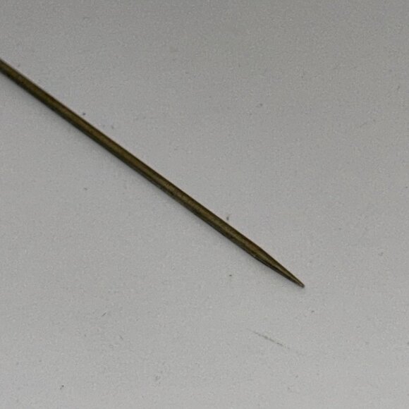 Scottish Terrier Antique Hat Pin Black & White Enamel Scottie Dogs 1900s 10 Inch - Picture 12 of 15